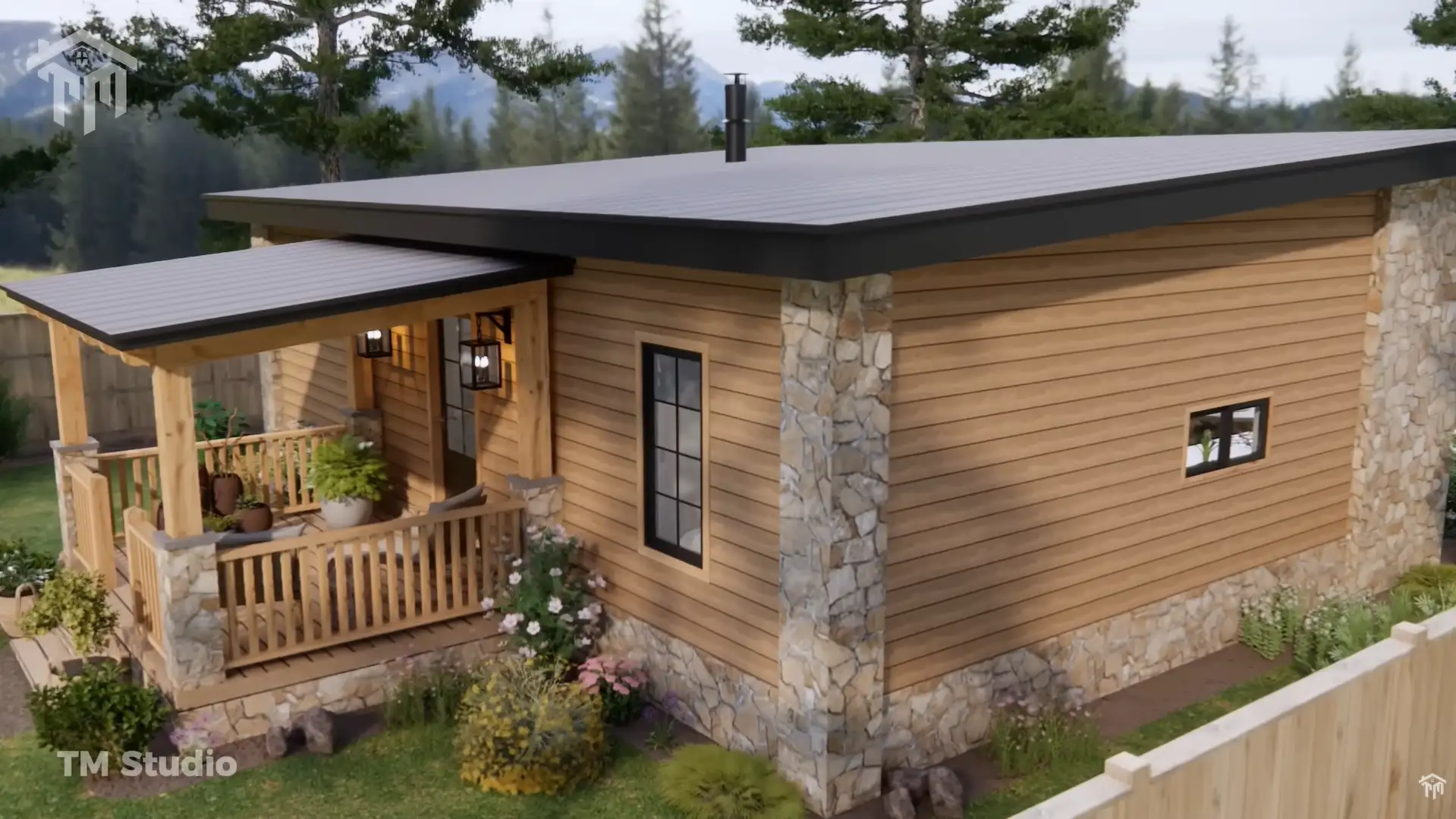 tm studio 2 bedroom 1 bathroom house plan TM STUDIO Small House Design