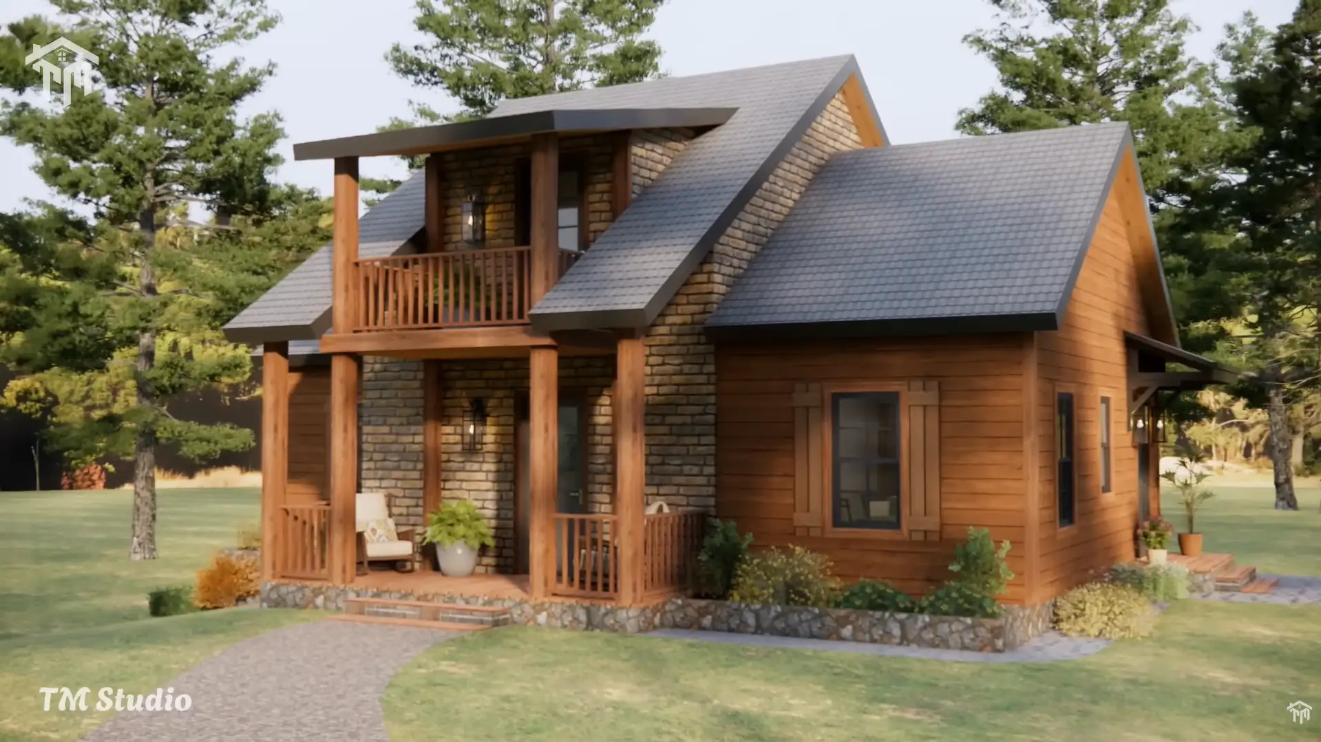 tm studio 2 bedroom house plan 2 story