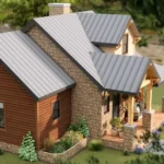 29'x26' (9x8m) Cottage Farmhouse with Loft: Cozy, Space-Saving, and Stylish floor plan