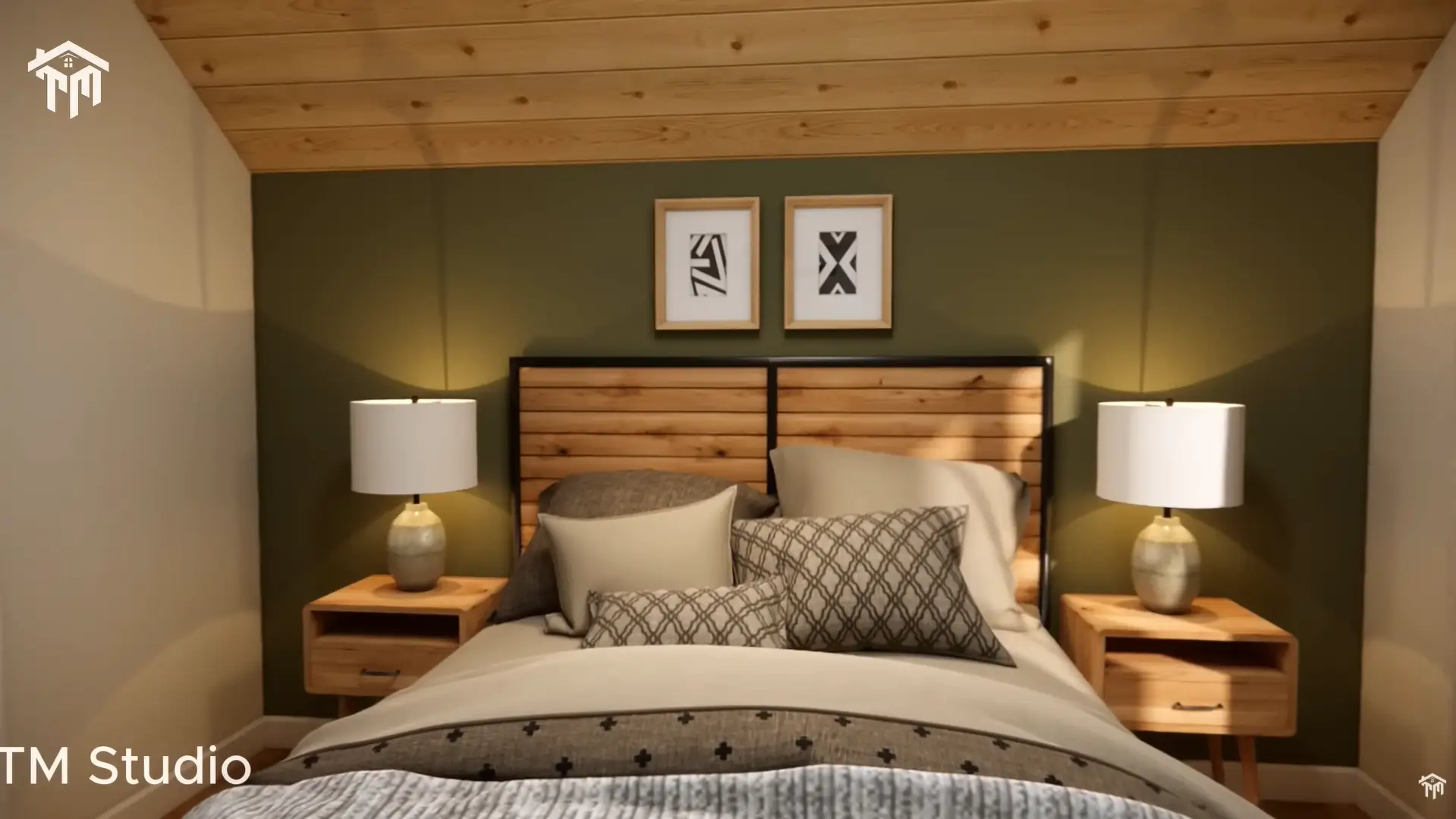 29'x26' (9x8m) Cottage Farmhouse with Loft: Cozy, Space-Saving, and Stylish