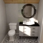29'x26' (9x8m) Cottage Farmhouse with Loft: Cozy, Space-Saving, and Stylish