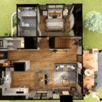 tm studio 2 story 2 bedroom floor plan