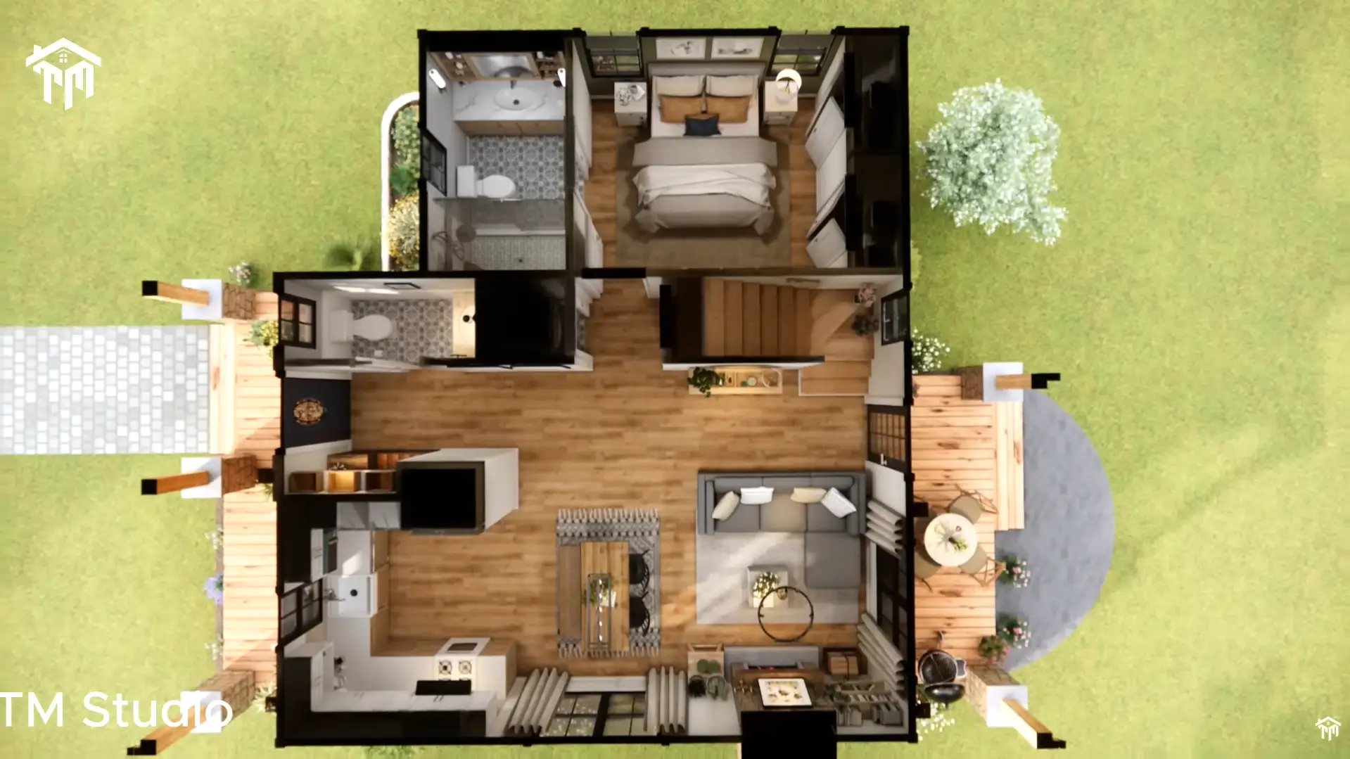 tm studio 2 story 2 bedroom floor plan