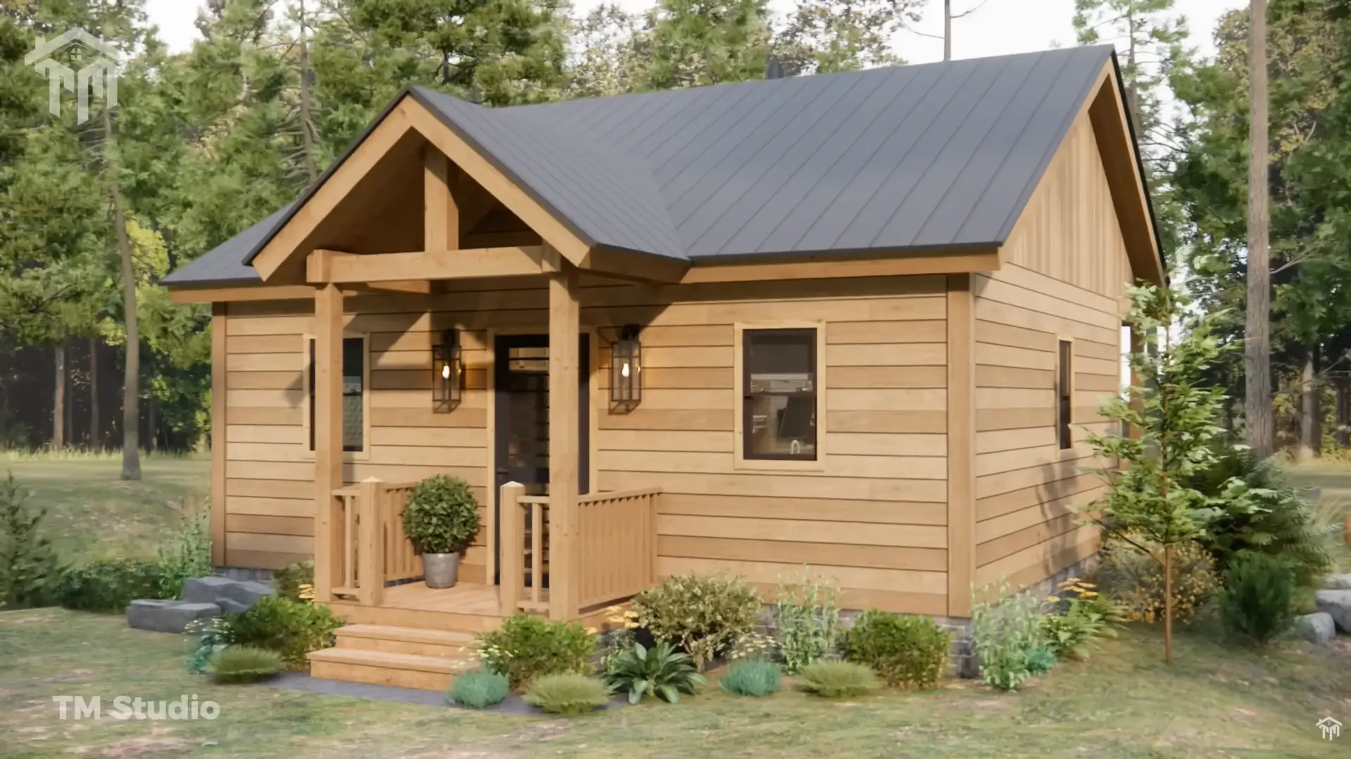 TM Studio small house design 1 bedroom floor plan