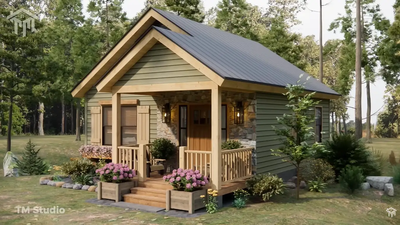 23'x23' (7x7m) This AMAZING Small House Breaks All Expectations tm studio small house design floor plan