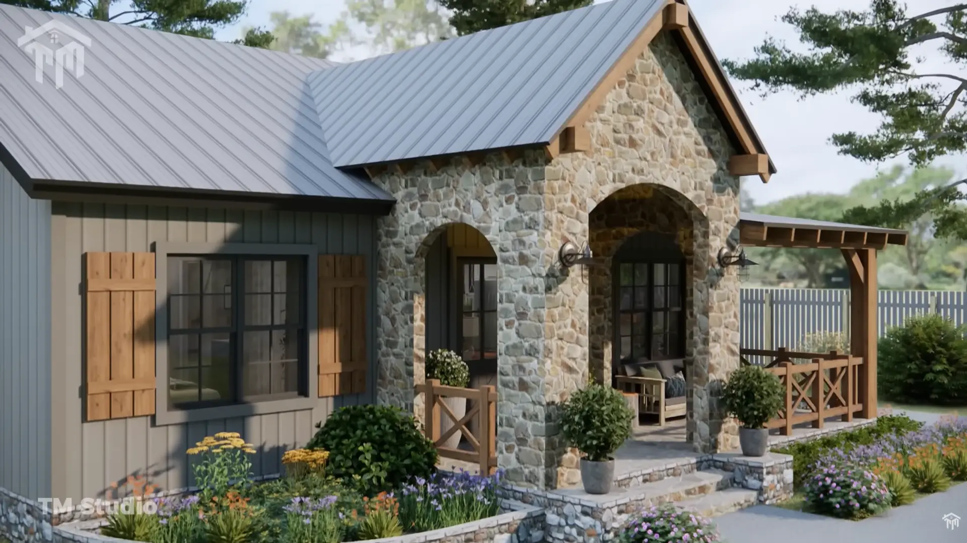 TM studio 33'x30' (10x9m) A Peaceful Cottage Retreat - Where Rustic Charm and Warmth Abound.