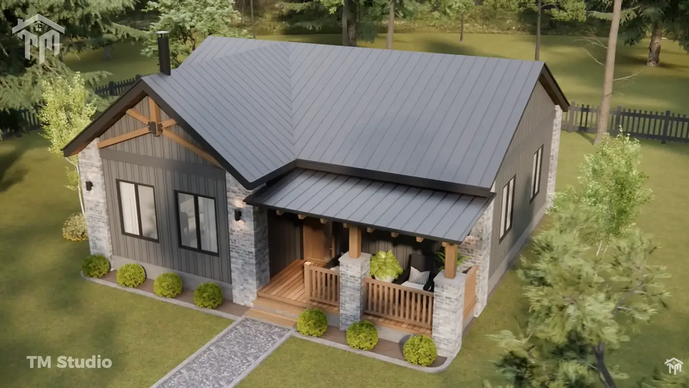 tm studio small house design 2 bedroom 1 bathroom house plan
