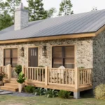 2-Bedroom Cabin Perfection: Designed for Comfort (38'x29') tm studio 2 bedroom house plan