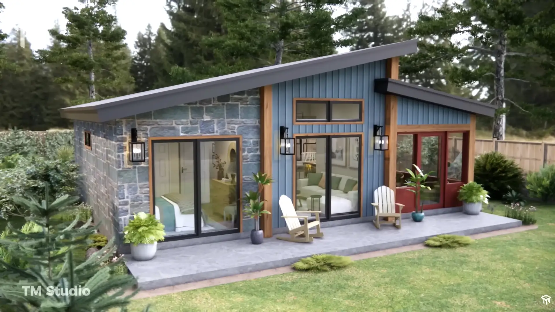 tm studio 2 bedroom 1 bathroom house plan Embracing Nature's Warmth and Radiance! Small House Design Ideas