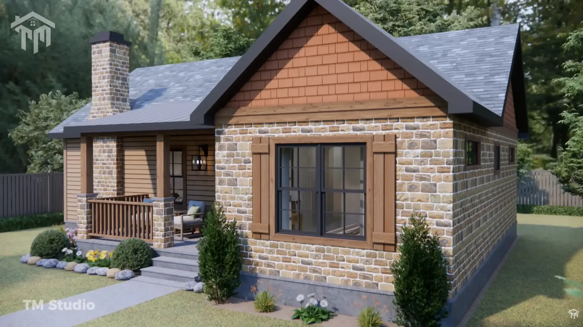 tm studio 2 bedroom house plan 830 Sq Ft (77m2) This Small House Has It All | Cozy and Charming...
