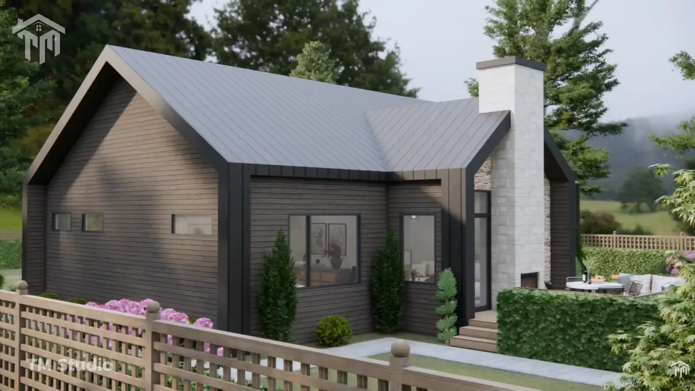 tm studio 2 bedroom house plan 1259 SQ FT | tm studio small house design