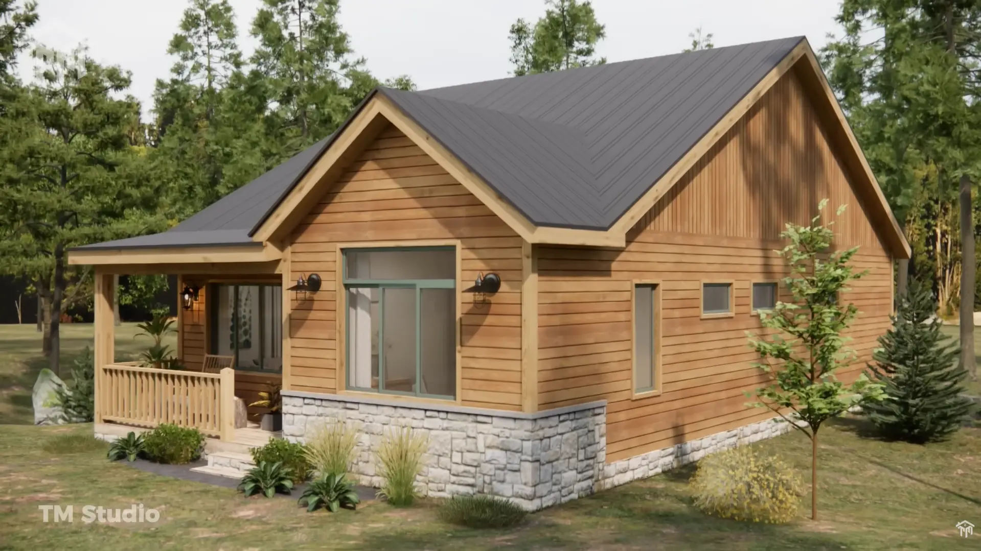 2 bedroom house plan by tm studio small house design