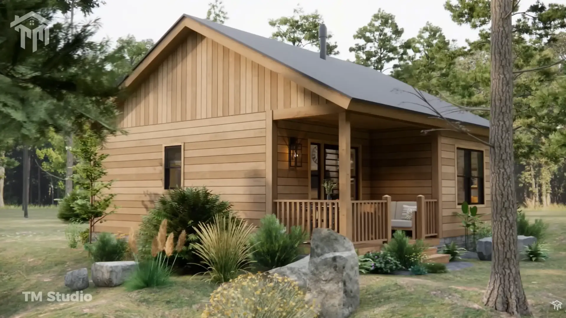 TM Studio small house design 1 bedroom floor plan