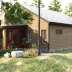 29'x36' (9x11m) What An Amazing Cabin Home | Cozy & Charm | 2-Bedroom Small House Floor plan TM Studio small house design