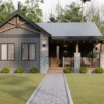 tm studio small house design 2 bedroom 1 bathroom house plan