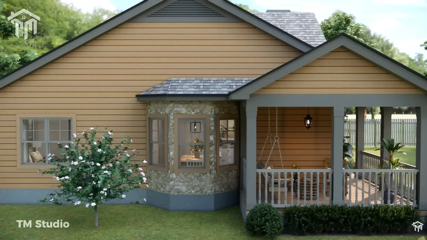 tm studio 2 bedroom house plan Absolutely Gorgeous Small House | 2-Bedroom | COZY & CHARMING.