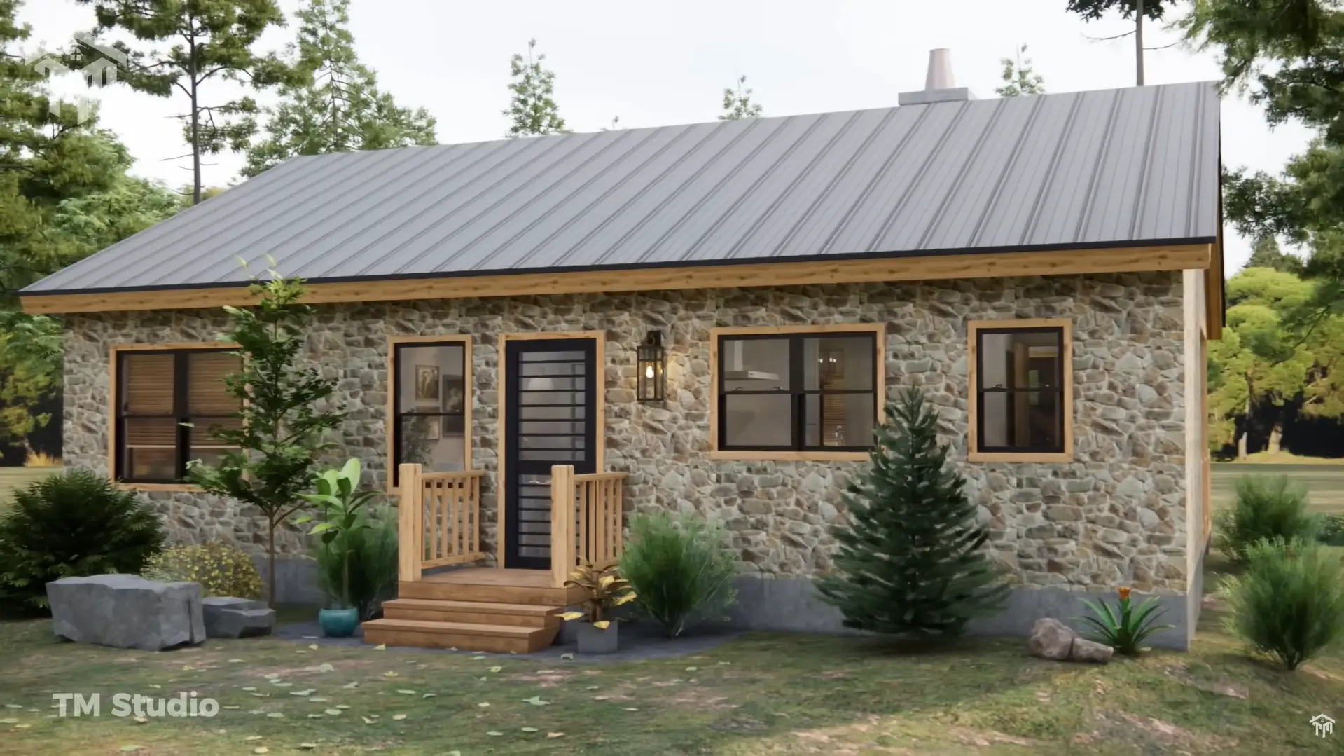 2-Bedroom Cabin Perfection: Designed for Comfort (38'x29') tm studio 2 bedroom house plan