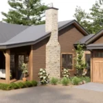 tm studio 2 bedroom house plan with 2 car garage