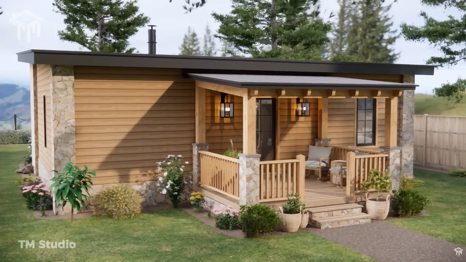 tm studio 2 bedroom 1 bathroom house plan TM STUDIO Small House Design