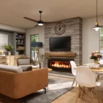 TM STUDIO small house design floor plan 33'x30' (10x9m) The Perfect Small Country House: Beautiful & Comfortable.