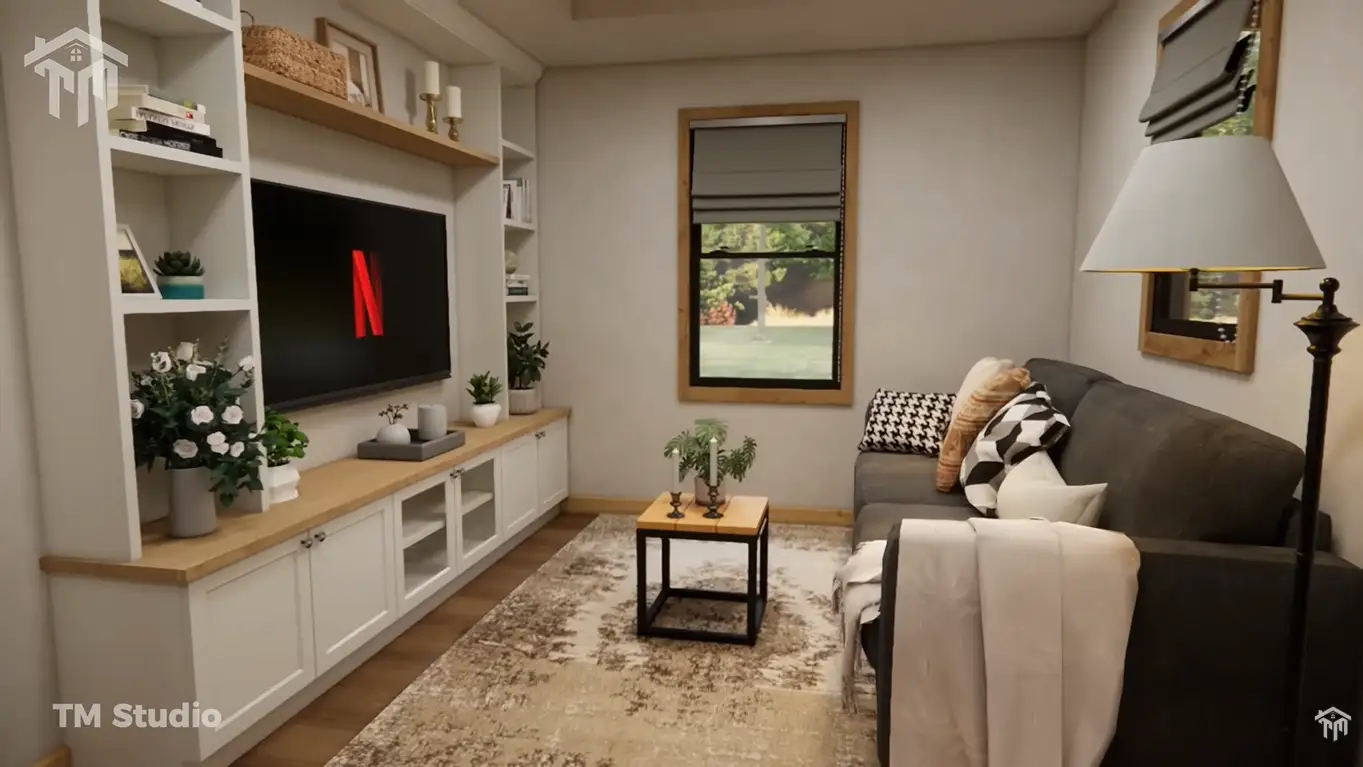 23'x20' (7x6m)Tiny Yet Beautiful: Discover This Small House floor plan TM Studio