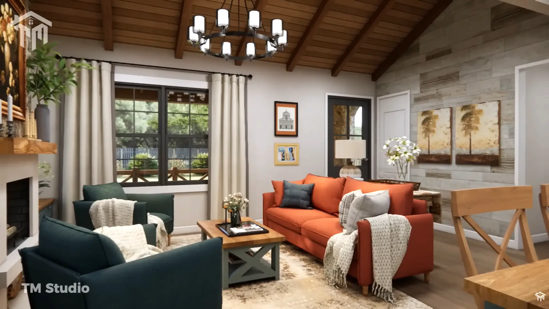 TM studio 33'x30' (10x9m) A Peaceful Cottage Retreat - Where Rustic Charm and Warmth Abound.