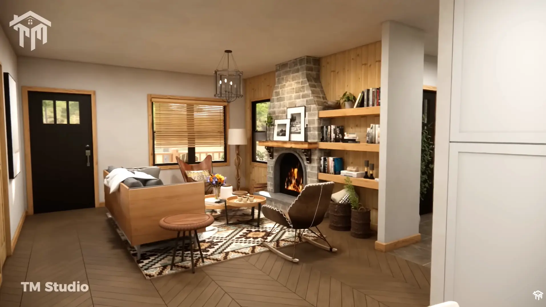 2-Bedroom Cabin Perfection: Designed for Comfort (38'x29') tm studio 2 bedroom house plan