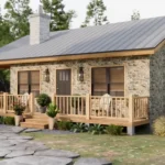 2-Bedroom Cabin Perfection: Designed for Comfort (38'x29') tm studio 2 bedroom house plan