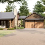 tm studio 2 bedroom house plan with 2 car garage