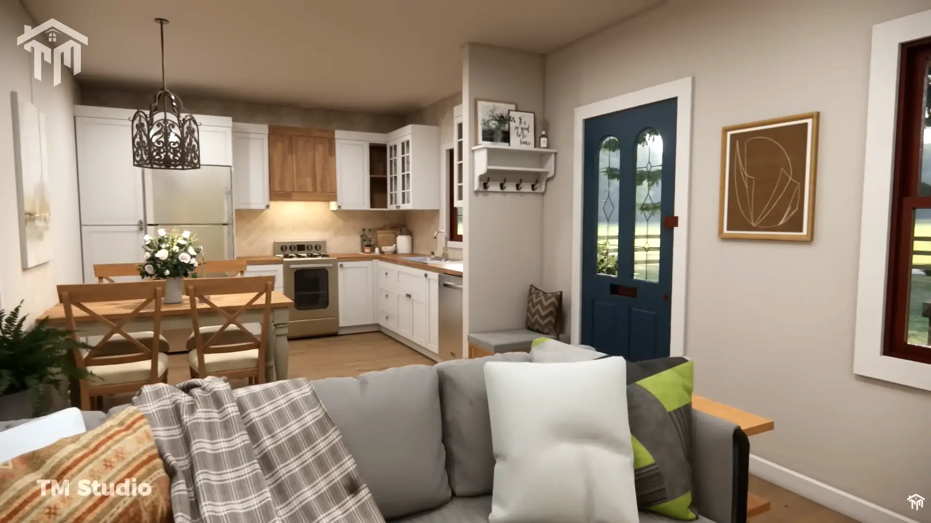 TM Studio small house design 2 bedroom house plan 33'x30' (10x9m) This Small House is Really Like A DREAM...!!! Sweet & Cozy Escape!