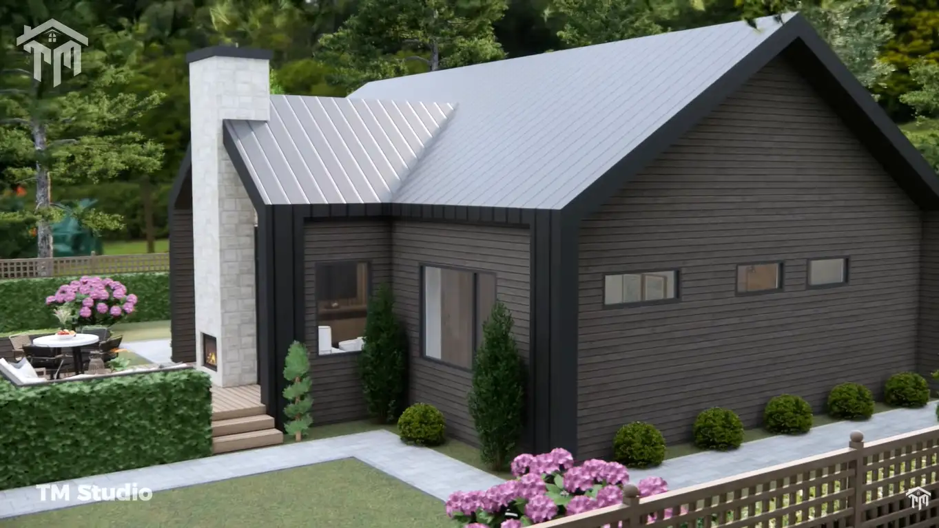 tm studio 2 bedroom house plan 1259 SQ FT | tm studio small house design