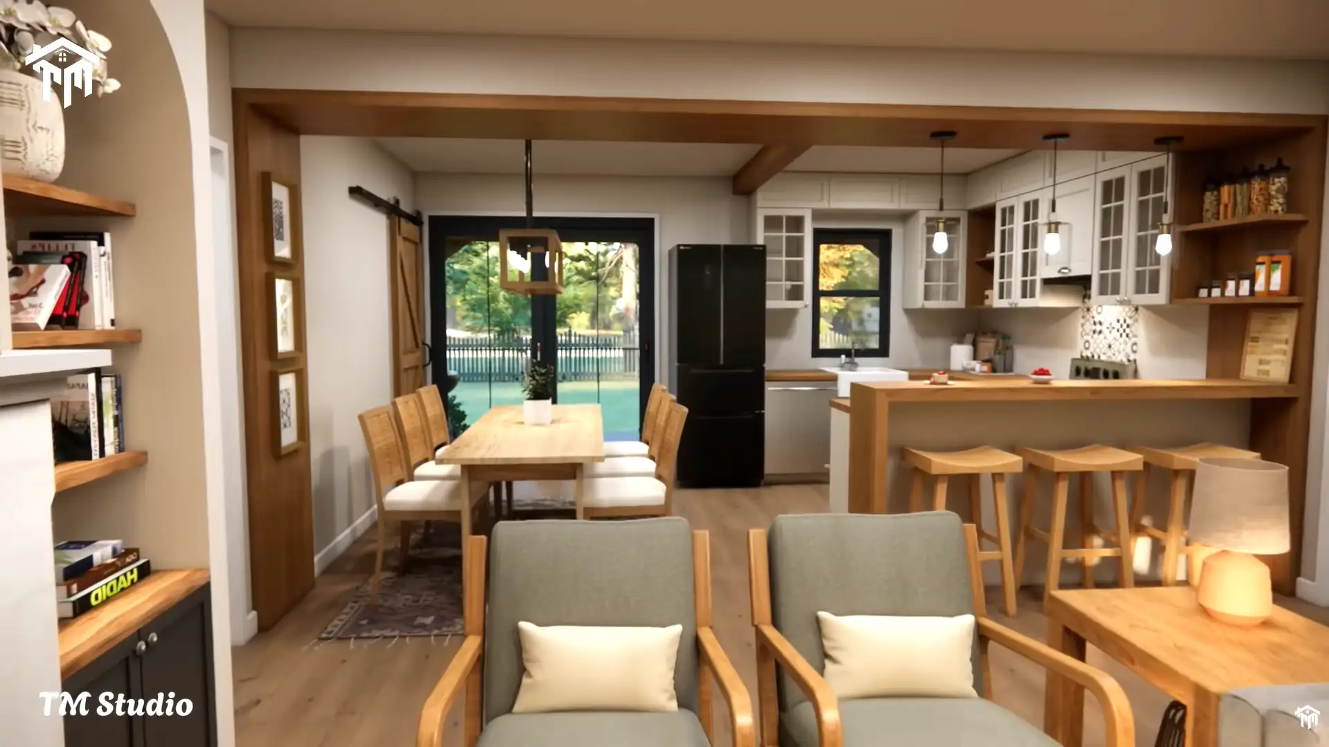 TM Studio small house design This Cozy 3-Bedroom Small Home Will Make You Say "WOW!" 39'x32' (12x10m)