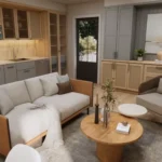 TM STUDIO small house design floor plan 33'x30' (10x9m) The Perfect Small Country House: Beautiful & Comfortable.