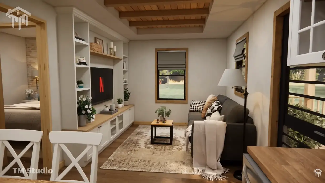 23'x20' (7x6m)Tiny Yet Beautiful: Discover This Small House floor plan TM Studio