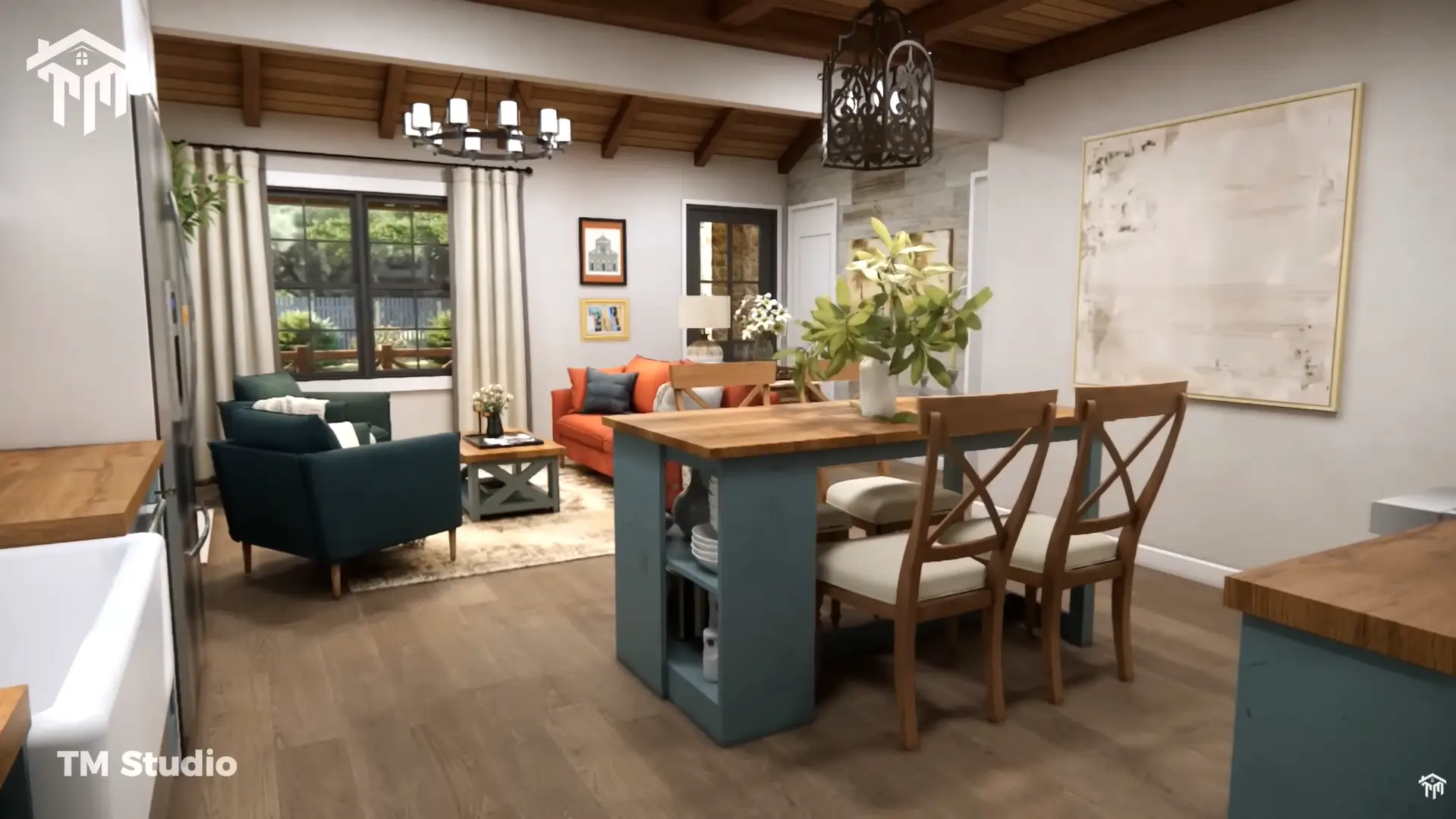 TM studio 33'x30' (10x9m) A Peaceful Cottage Retreat - Where Rustic Charm and Warmth Abound.