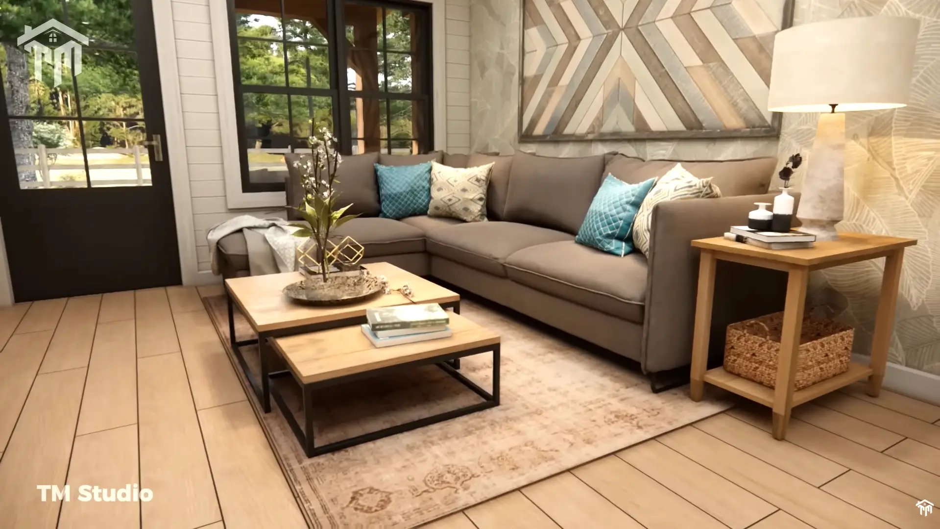 Can't Help But Love This Cozy Rustic Cottage: Small Home Design & Floor Plan Ideas TM studio 2 bedroom house plan