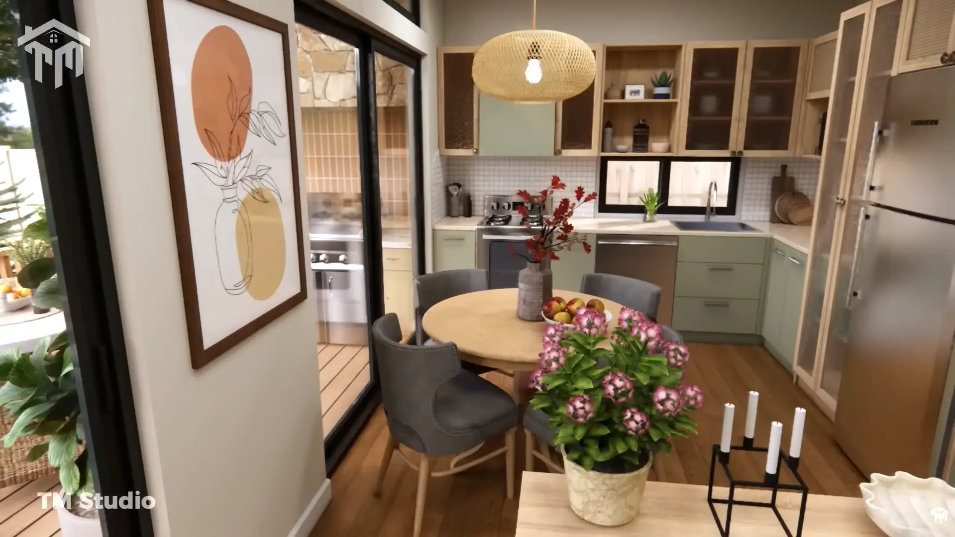 tm studio 2 bedroom 1 bathroom house plan TM STUDIO Small House Design