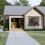 tm studio 2 bedroom house plan 1259 SQ FT | tm studio small house design