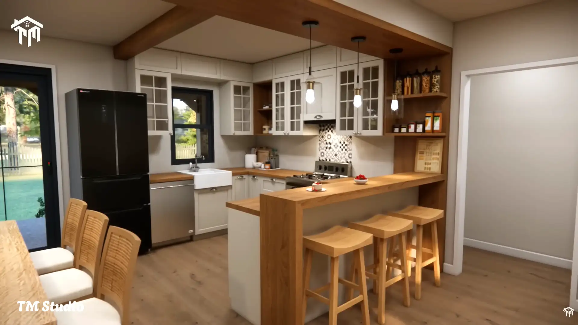 TM Studio small house design This Cozy 3-Bedroom Small Home Will Make You Say "WOW!" 39'x32' (12x10m)