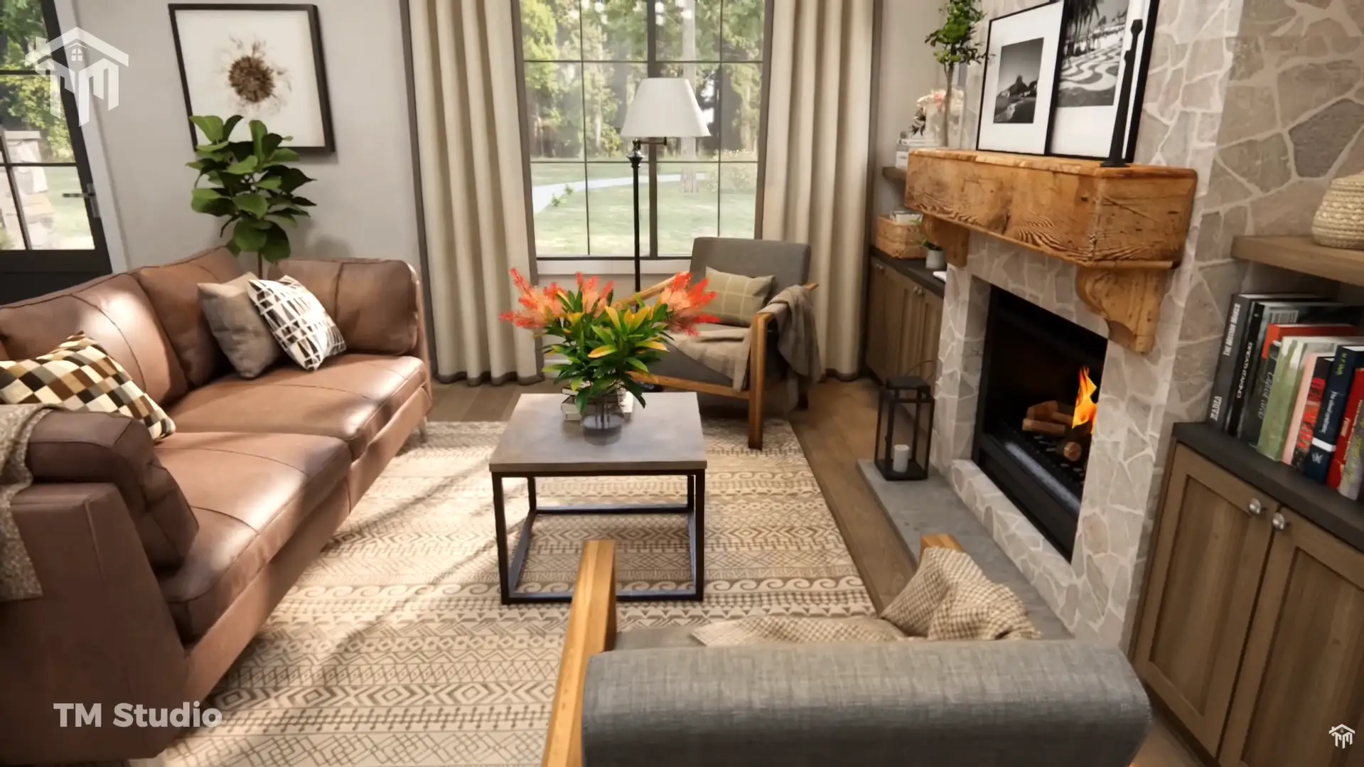 tm studio small house design (39'x 33') Small Farmhouse Design | A Warm and Cozy Retreat