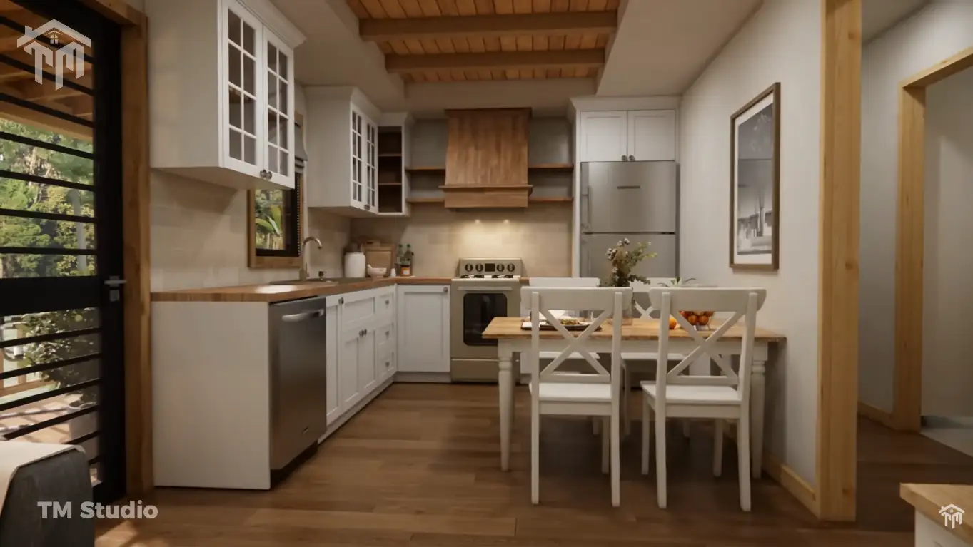 23'x20' (7x6m)Tiny Yet Beautiful: Discover This Small House floor plan TM Studio