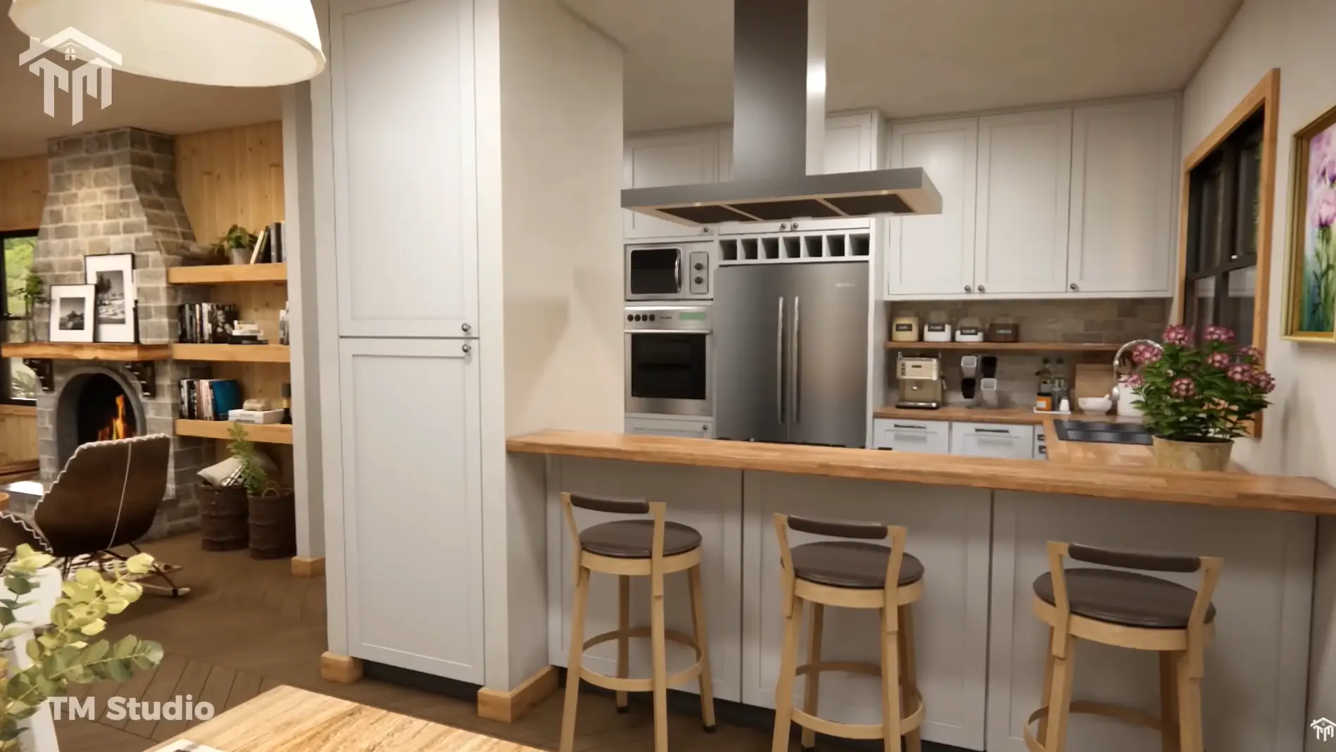 2-Bedroom Cabin Perfection: Designed for Comfort (38'x29') tm studio 2 bedroom house plan