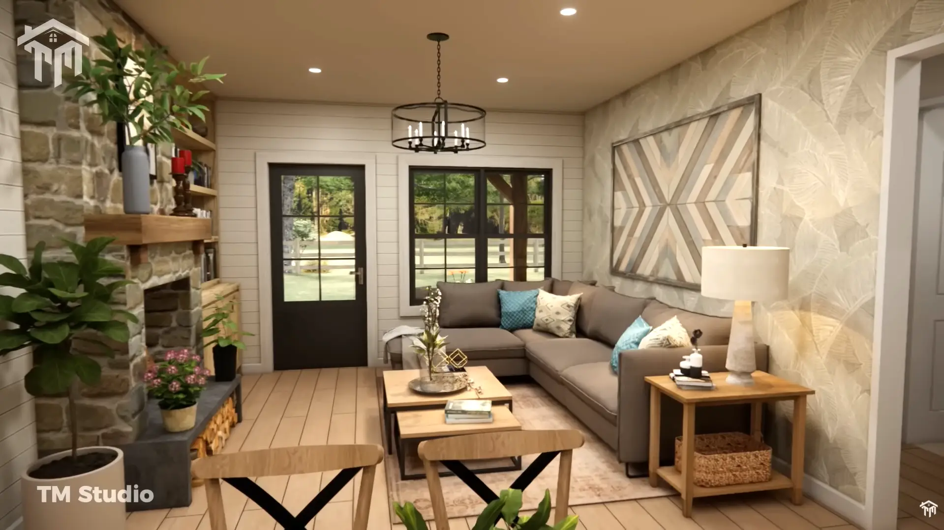 Can't Help But Love This Cozy Rustic Cottage: Small Home Design & Floor Plan Ideas TM studio 2 bedroom house plan