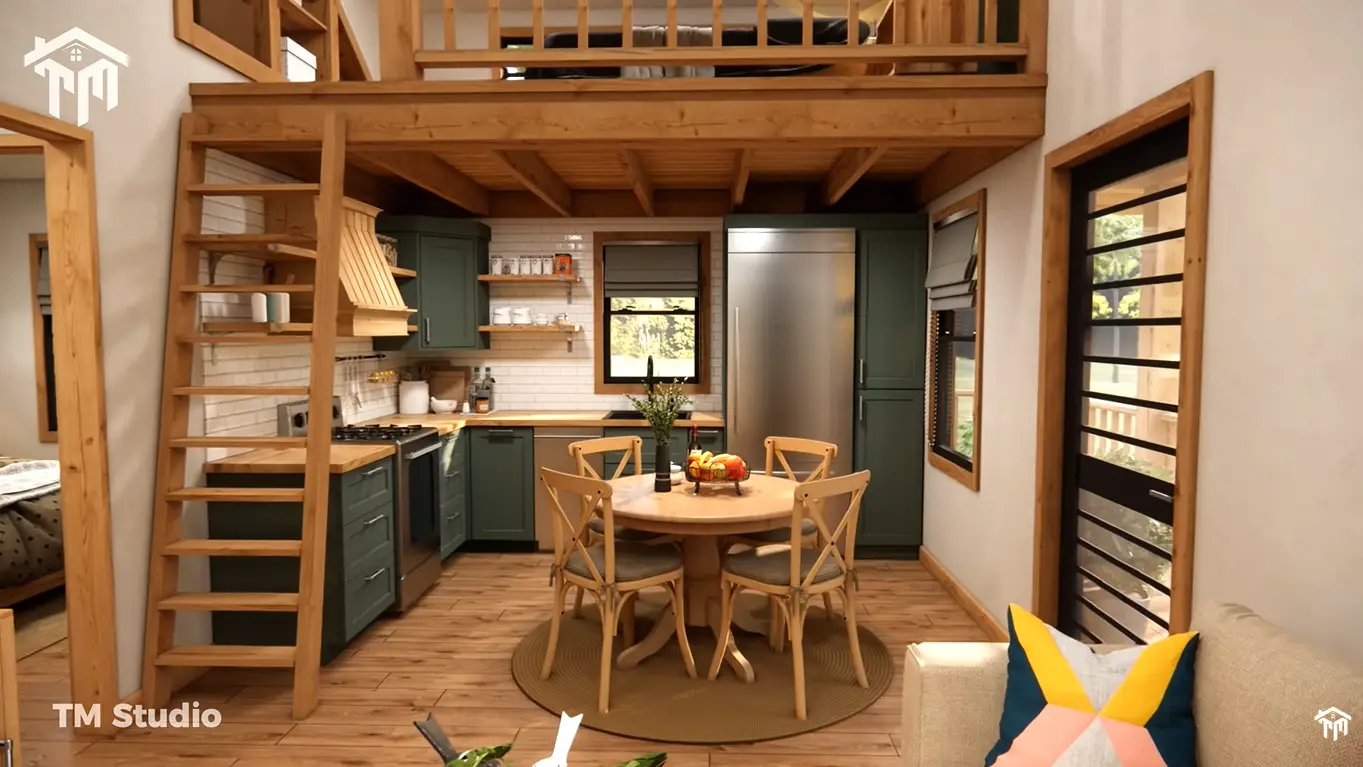 tm studio 2 bedroom house plan with loft bedroom