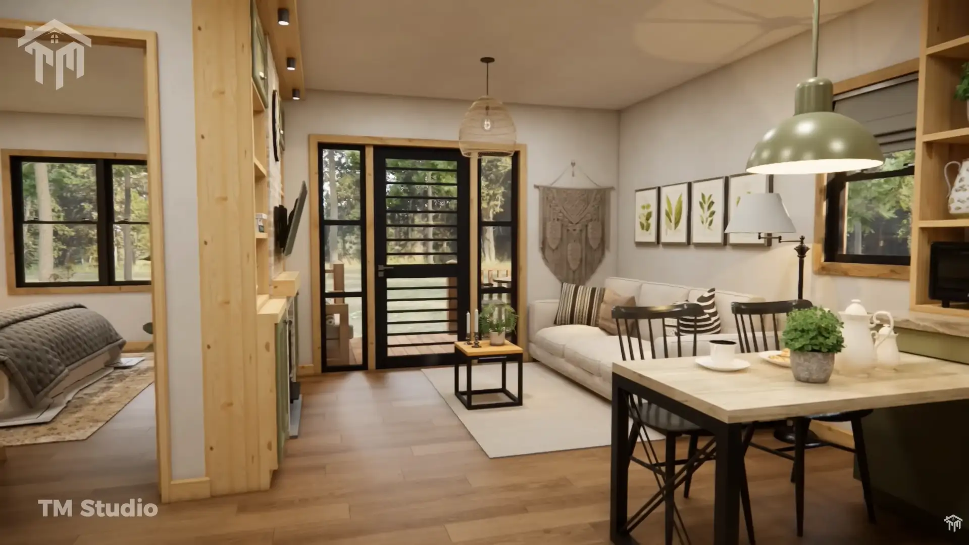 TM Studio small house design 1 bedroom floor plan