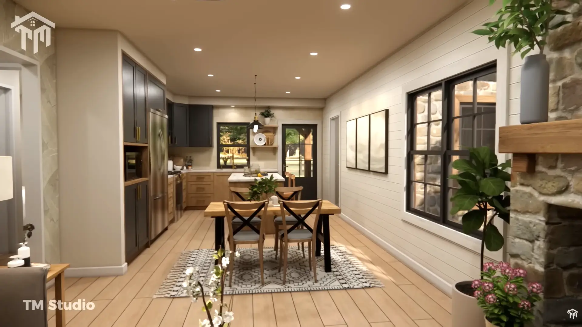 Can't Help But Love This Cozy Rustic Cottage: Small Home Design & Floor Plan Ideas TM studio 2 bedroom house plan