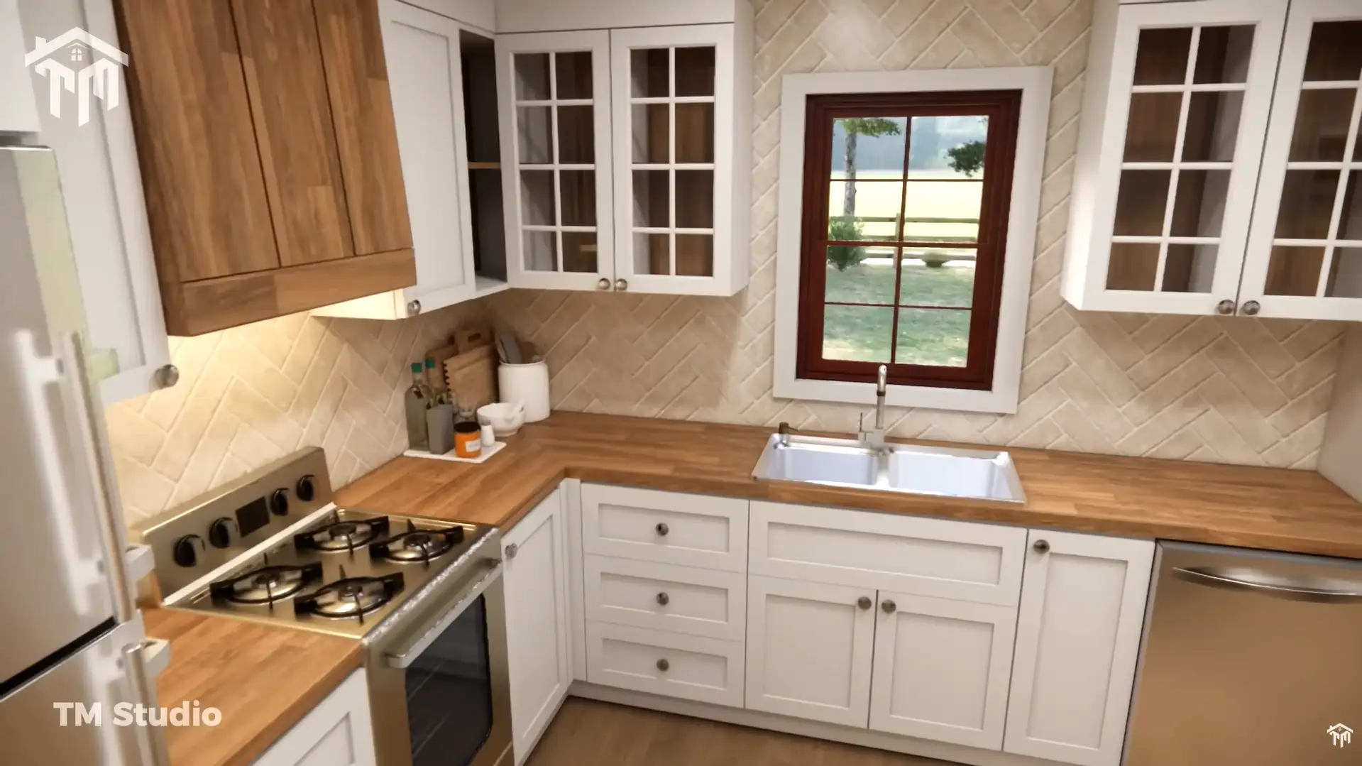 TM Studio small house design 2 bedroom house plan 33'x30' (10x9m) This Small House is Really Like A DREAM...!!! Sweet & Cozy Escape!
