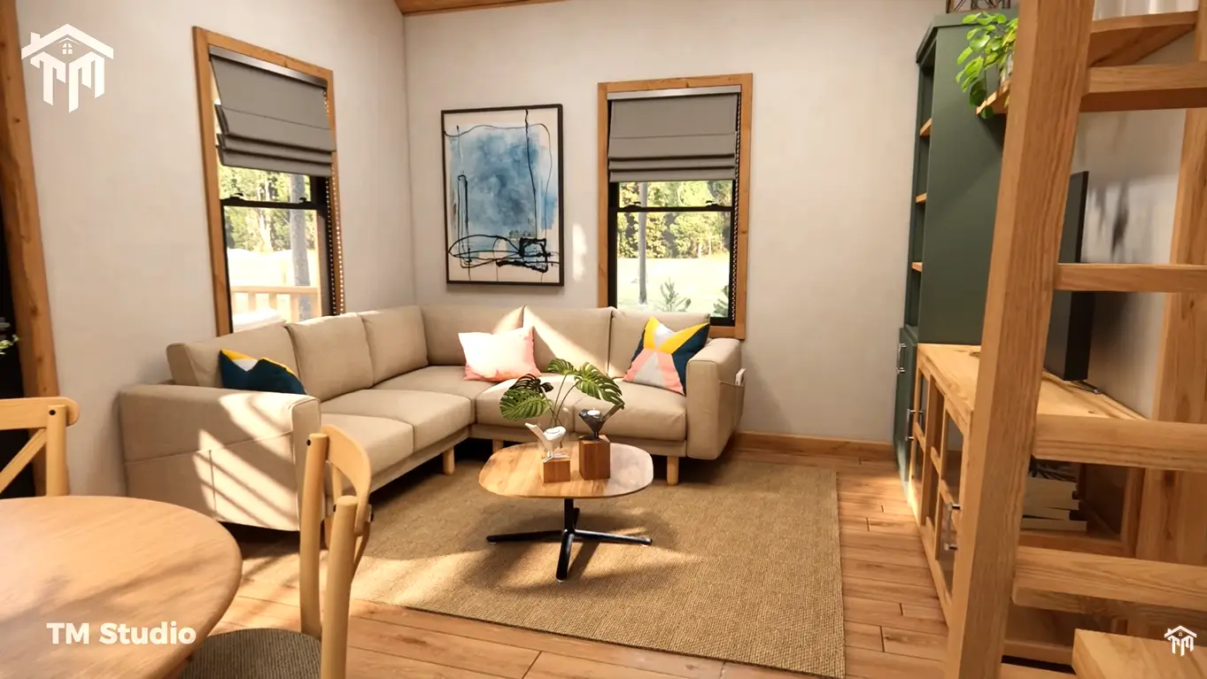 tm studio 2 bedroom house plan with loft bedroom