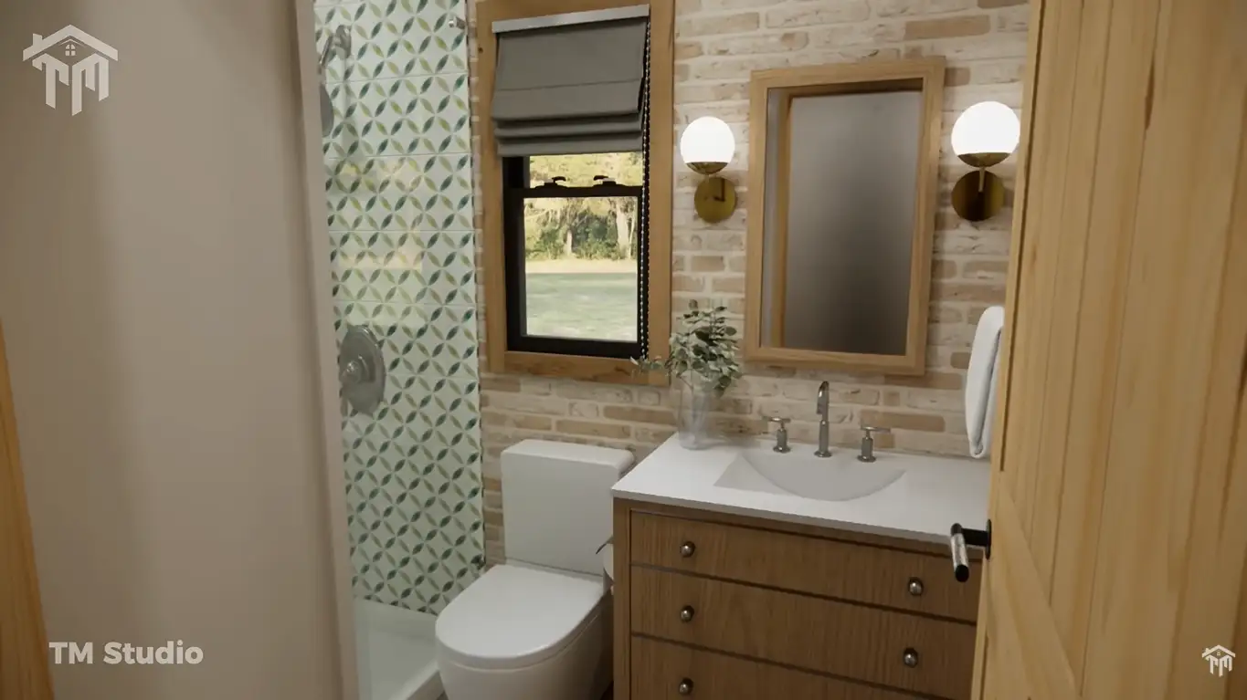 23'x20' (7x6m)Tiny Yet Beautiful: Discover This Small House floor plan TM Studio