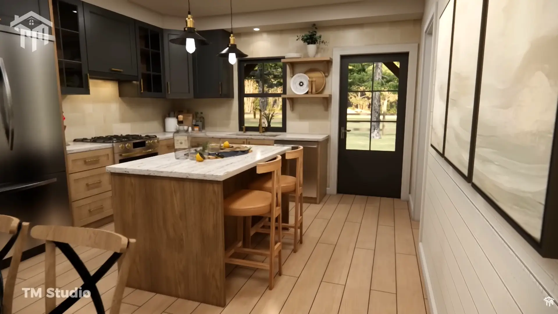 Can't Help But Love This Cozy Rustic Cottage: Small Home Design & Floor Plan Ideas TM studio 2 bedroom house plan